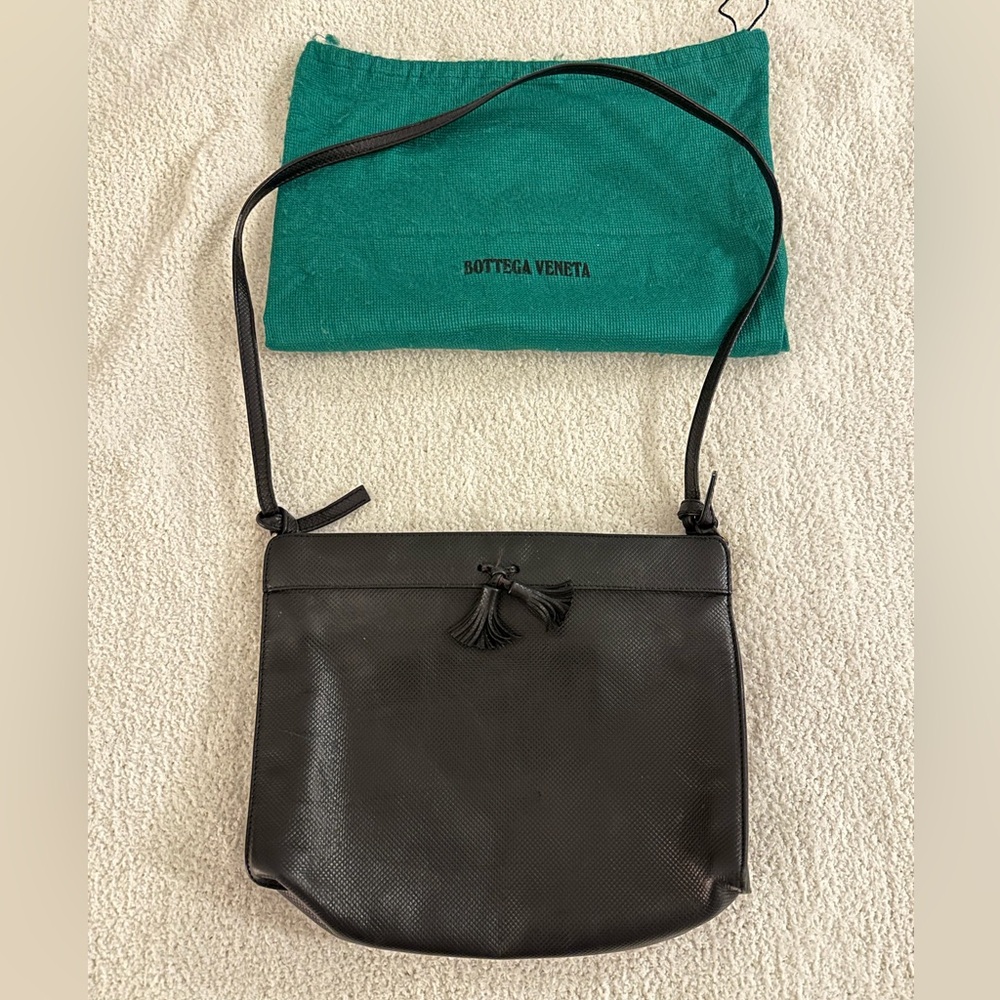 Vintage Bottega Veneta Bag Black With Tassels
